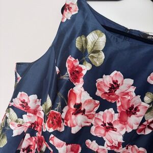 eShakti Floral Fit & Flare Formal Midi Dress Pockets Womens 5X Easter Prom